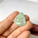 A-Grade Natural Light Green Jadeite Buddha Pendant No. 220473