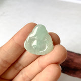 A-Grade Natural Light Green Jadeite Buddha Pendant No. 220473