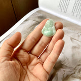 A-Grade Natural Light Green Jadeite Buddha Pendant No. 220163