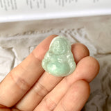 A-Grade Natural Light Green Jadeite Buddha Pendant No. 220163