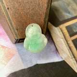 A-Grade Natural Moss On Snow Jadeite Buddha Pendant No. 220164