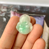 A-Grade Natural Moss On Snow Jadeite Buddha Pendant No. 220164