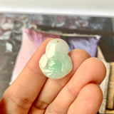 A-Grade Natural Moss On Snow Jadeite Buddha Pendant No. 220164