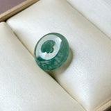 A-Grade Natural Bluish Green Jadeite Donut No. 172432