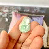 A-Grade Natural Moss On Snow Jadeite Buddha Pendant No. 220164