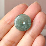 A-Grade Natural Bluish Green Jadeite Donut No. 172432
