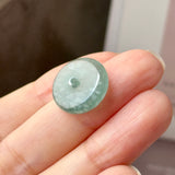 A-Grade Natural Bluish Green Jadeite Donut No. 172432