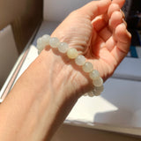 8.5mm A-Grade Natural Light Yellow Jadeite Beaded Bracelet No.190089