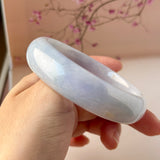 58mm A-Grade Natural Purple Blue Jadeite Modern Round Bangle No.151574
