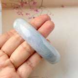58mm A-Grade Natural Purple Blue Jadeite Modern Round Bangle No.151574