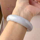 58mm A-Grade Natural Purple Blue Jadeite Modern Round Bangle No.151574