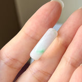 SOLD OUT: 16.1mm A-Grade Natural Moss On Snow Jadeite Ring Band No. 162438