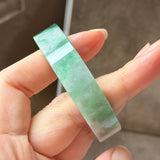50mm A-Grade Natural Floral Imperial Green Jadeite Modern Round Bangle No.152164