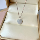 A-Grade Lavender Jadeite Heart Pendant No. 172525
