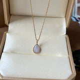 A-Grade Natural Lavender Jadeite Farbella Pear Pendant No. 172833