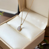 A-Grade Natural Lavender Jadeite Farbella Pear Pendant No. 172833