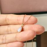 A-Grade Natural Lavender Jadeite Farbella Pear Pendant No. 172833