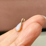 A-Grade Natural Lavender Jadeite Farbella Pear Pendant No. 172833