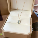 Icy A-Grade Natural Jadeite Farbella Pear Pendant No. 172835