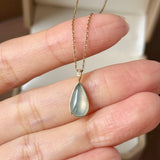 Icy A-Grade Natural Jadeite Farbella Pear Pendant No. 172835