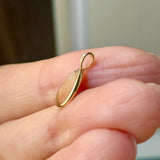 A-Grade Natural Red Orange Jadeite Farbella Pear Pendant No. 172836