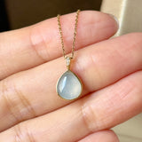 Icy A-Grade Natural Lilac Jadeite Farbella Pear Pendant No. 172837