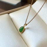 A-Grade Natural Imperial Green Jadeite Farbella Pear Pendant No. 172839