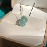 A-Grade Natural Bluish Green Jadeite Barrel No.172700