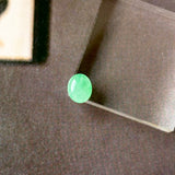 1.25 cts Icy A-Grade Natural Apple Green Jadeite Oval Cabochon No. 130515