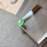 1.25 cts Icy A-Grade Natural Apple Green Jadeite Oval Cabochon No. 130515