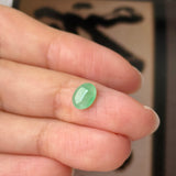 1.25 cts Icy A-Grade Natural Apple Green Jadeite Oval Cabochon No. 130515