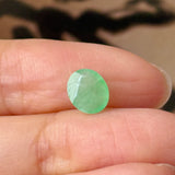1.25 cts Icy A-Grade Natural Apple Green Jadeite Oval Cabochon No. 130515