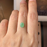 1.25 cts Icy A-Grade Natural Apple Green Jadeite Oval Cabochon No. 130515