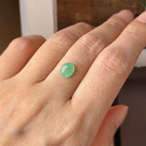 1.25 cts Icy A-Grade Natural Apple Green Jadeite Oval Cabochon No. 130515