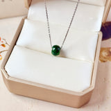 A-Grade Natural Floral Imperial Green Jadeite Barrel No.172840