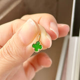 A-Grade Imperial Green Jadeite Clover Pendant No. 172844