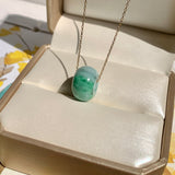 A-Grade Natural Imperial Green Floral Jadeite Barrel No.172705