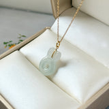 A-Grade Light Green Jadeite Bunny Pendant No. 172846
