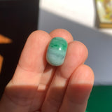 A-Grade Natural Imperial Green Floral Jadeite Barrel No.172705