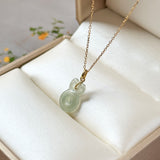 Icy A-Grade Yellowish Green Jadeite Bunny Pendant No. 172847