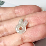 SOLD OUT: Icy A-Grade Natural Floral Orange Bunny Pendant No.172191