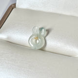 SOLD OUT: Icy A-Grade Natural Floral Orange Bunny Pendant No.172191
