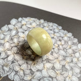 19mm A-Grade Natural Yellow Jadeite Ring Band No: 161782