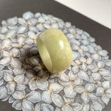 19mm A-Grade Natural Yellow Jadeite Ring Band No: 161782
