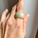 19mm A-Grade Natural Yellow Jadeite Ring Band No: 161782