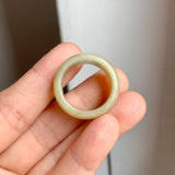19mm A-Grade Natural Yellow Jadeite Ring Band No: 161782
