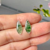 3.25 cts Icy A-Grade Natural Imperial Floral Jadeite Marquise Pair No. 180917