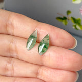 3.25 cts Icy A-Grade Natural Imperial Floral Jadeite Marquise Pair No. 180917