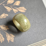 19.2mm A-Grade Natural Yellowish Green Jadeite Ring Band No: 161668