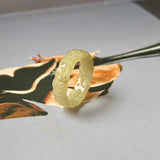 17.4mm A-Grade Natural Yellow Jadeite Ring Band No.161812